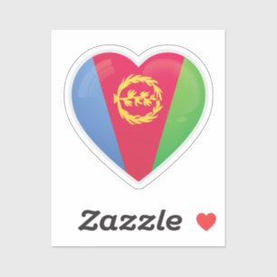 Eritrea Love Flag Sticker