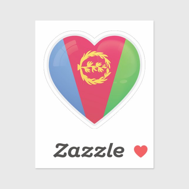 Eritrea Love Flag Sticker (Sheet)