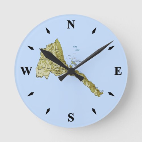 Eritrea Map Clock