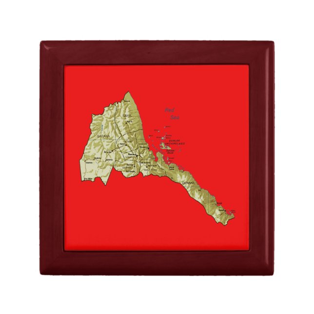 Eritrea Map Gift Box (Front)