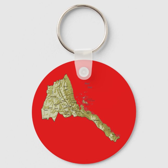 Eritrea Map Keychain (Front)