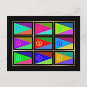 Eritrea Multihue Flags Postcard