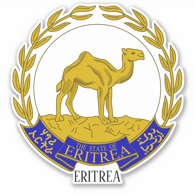 Eritrea National Emblem Patriotic Sticker (Front)