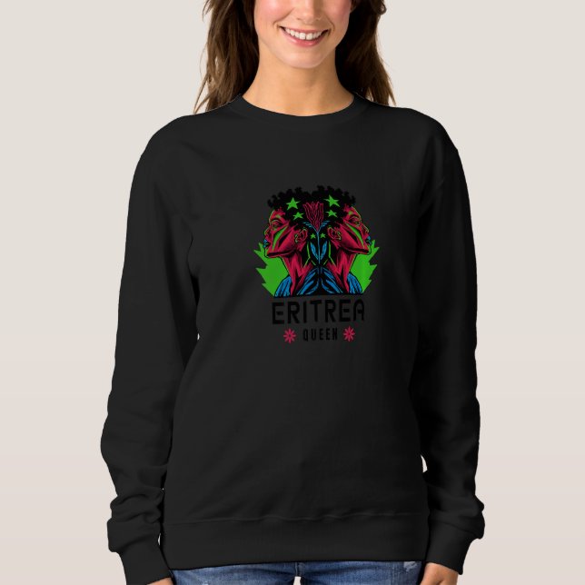 Eritrea Queen East Africa Reggae - Rastafarian Pre Sweatshirt (Front)