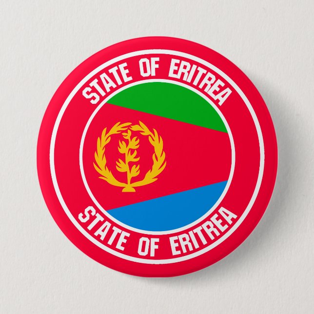 Eritrea Round Emblem Button (Front)