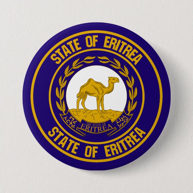 Eritrea  Round Emblem Button (Front)