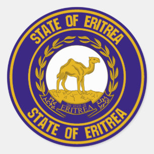 Eritrea Round Emblem Classic Round Sticker