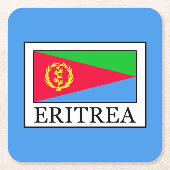 Eritrea Square Paper Coaster (Front)