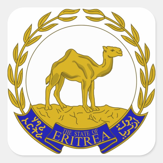 eritrea square sticker (Front)