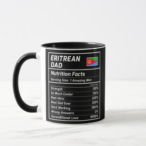 Eritrean Dad Nutrition Facts Proud Eritrea Mug