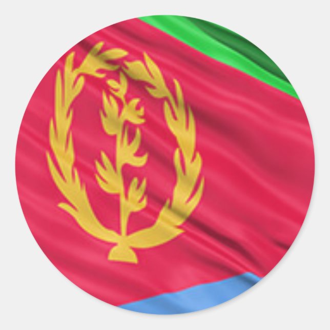 Eritrean Flag Classic Round Sticker (Front)