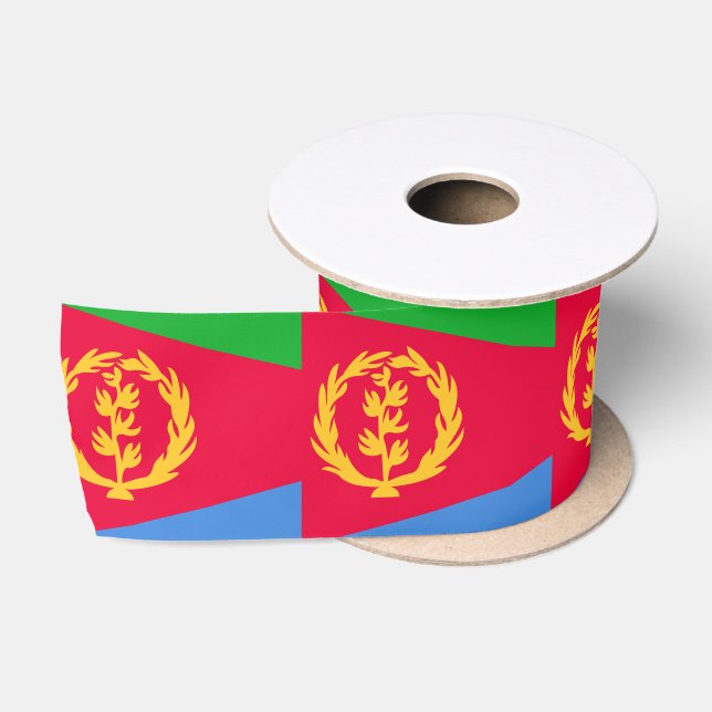 Eritrean Flag & Eritrea travel, holiday /sport fan Satin Ribbon (Spool)
