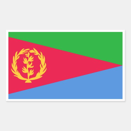 Eritrean Flag Flag of Eritrea Rectangular Sticker
