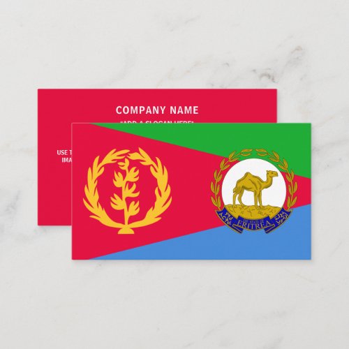 Eritrean Flag  National Emblem Flag of Eritrea Business Card