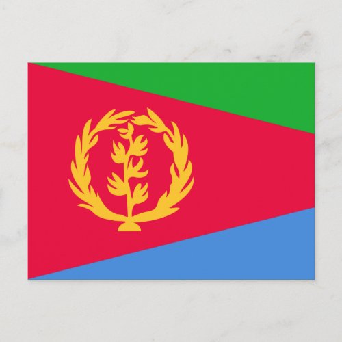 Eritrean flag postcard