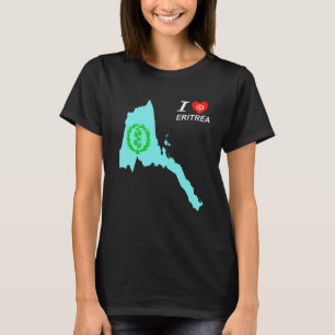 Eritrean map flag Africa habesha men and women T-Shirt