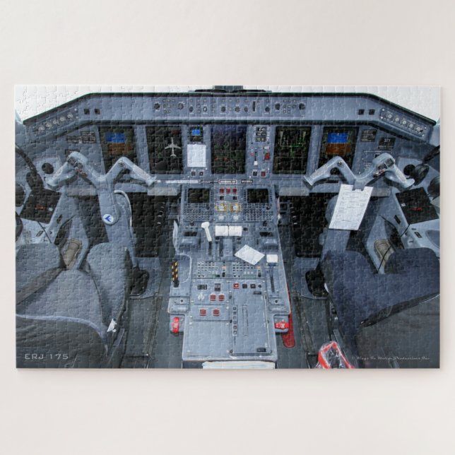 ERJ 175 COCKPIT (20x30 INCH) Jigsaw Puzzle (Horizontal)