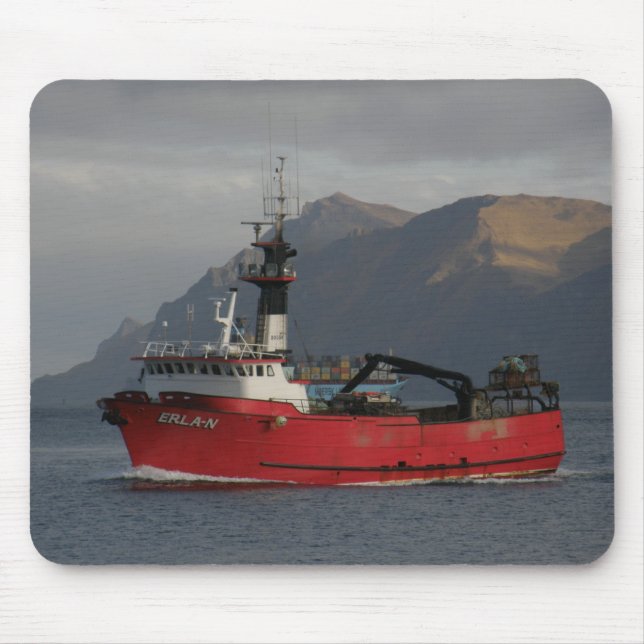 Erla N, Crab Boat in Dutch Harbor, Alaska Mouse Pad (Front)