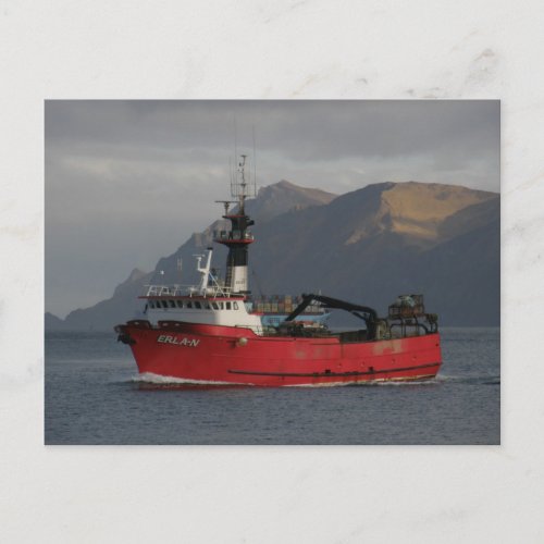 Erla N Crab Boat in Dutch Harbor Alaska Postcard