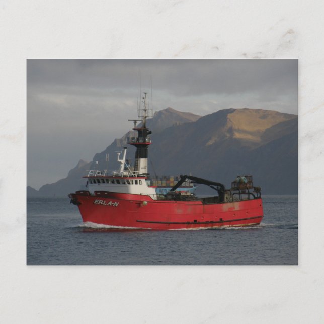 Erla N, Crab Boat in Dutch Harbor, Alaska Postcard (Front)