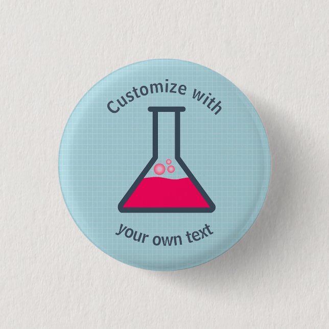 Erlenmeyer Flask Pinback Button (Front)