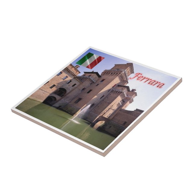 ERM006 FERRARA, Castle Exterior View, Ceramic Tile (Side)
