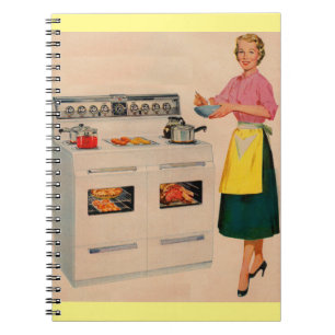 Erma and her double-barreled oven notebook