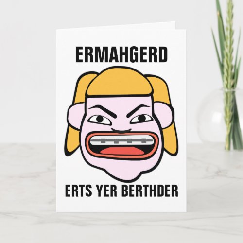 Ermahgerd Herper Berthder Card