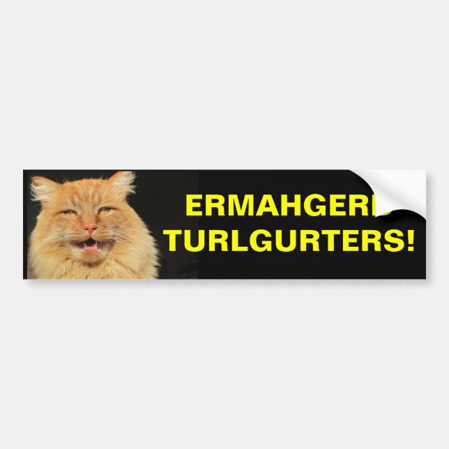 Ermahgerd Turlgerters! Tailgating Bumper Sticker (Front)