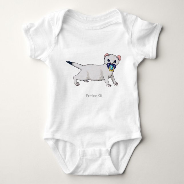 Ermine Kit Baby Bodysuit (Front)