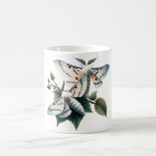 Ermine Moths Elegance IREF402 _ Watercolor Coffee Mug