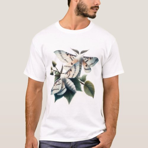 Ermine Moths Elegance IREF402 _ Watercolor T_Shirt