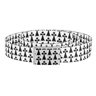 Ermine Pattern, Medieval Pattern, Black on White Belt