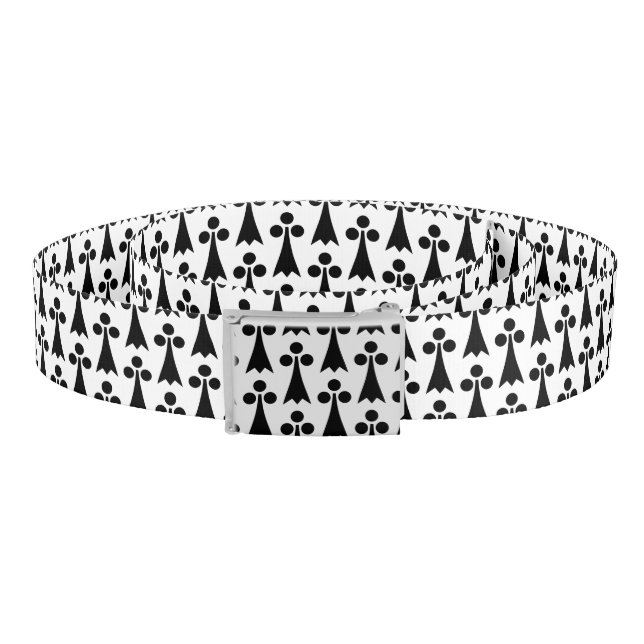Ermine Pattern, Medieval Pattern, Black on White Belt (Coil)