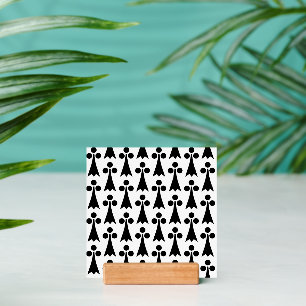 Ermine Pattern, Medieval Pattern, Black on White Holder