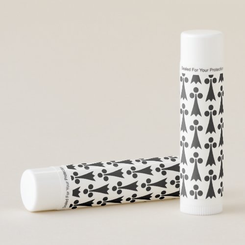 Ermine Pattern Medieval Pattern Black on White Lip Balm