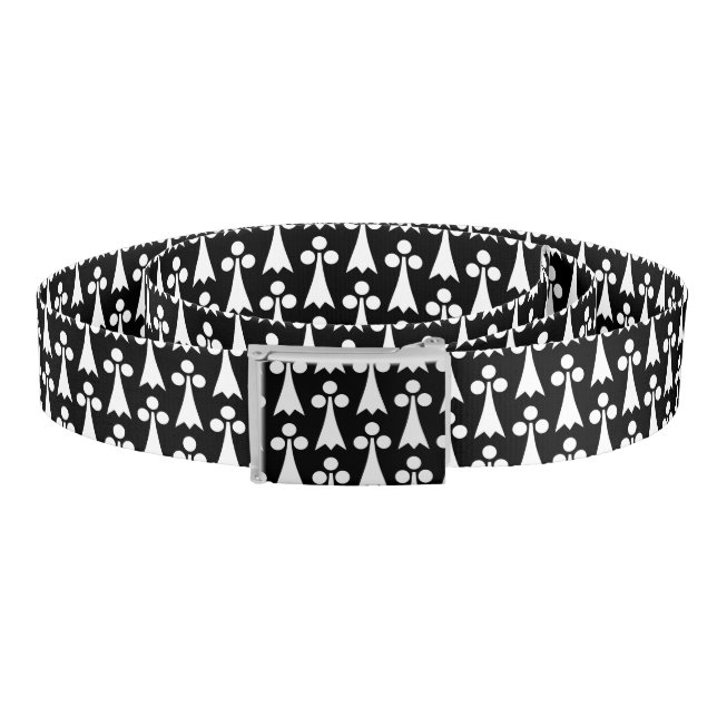 Ermine Pattern, Medieval Pattern, White on Black Belt (Coil)