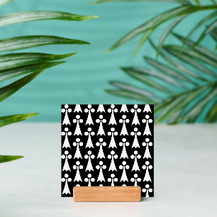 Ermine Pattern, Medieval Pattern, White on Black Holder
