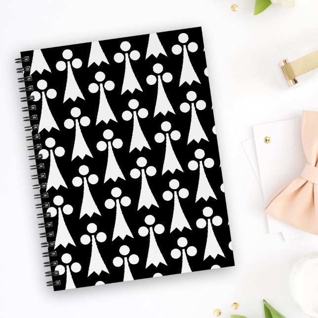 Ermine Pattern, Medieval Pattern, White on Black Planner (Creator Uploaded)
