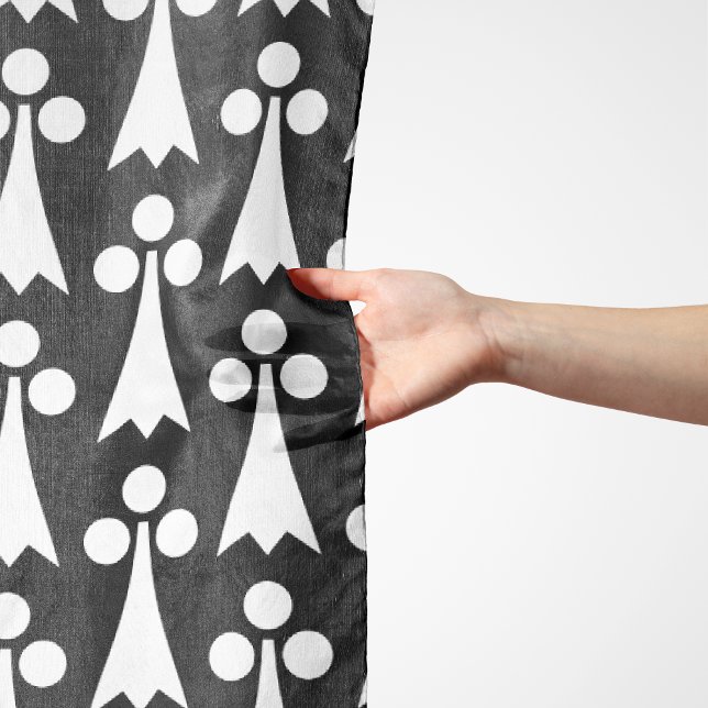 Ermine Pattern, Medieval Pattern, White on Black Scarf (Creator Uploaded)