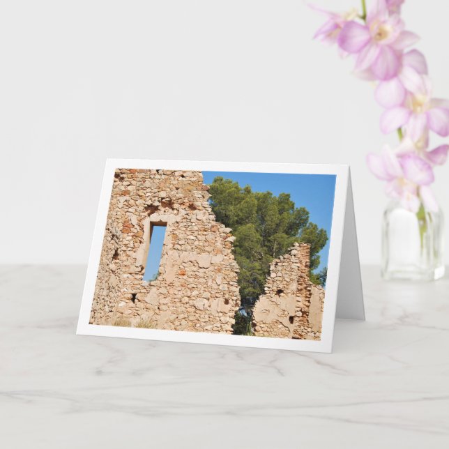 Ermita de Santa Bárbara Ruins, Lliria, Valencia Card (Orchid)