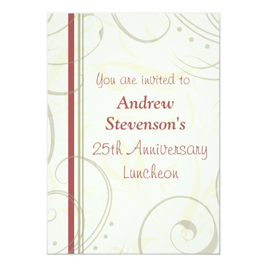Ermployee Anniversary Luncheon Invitations