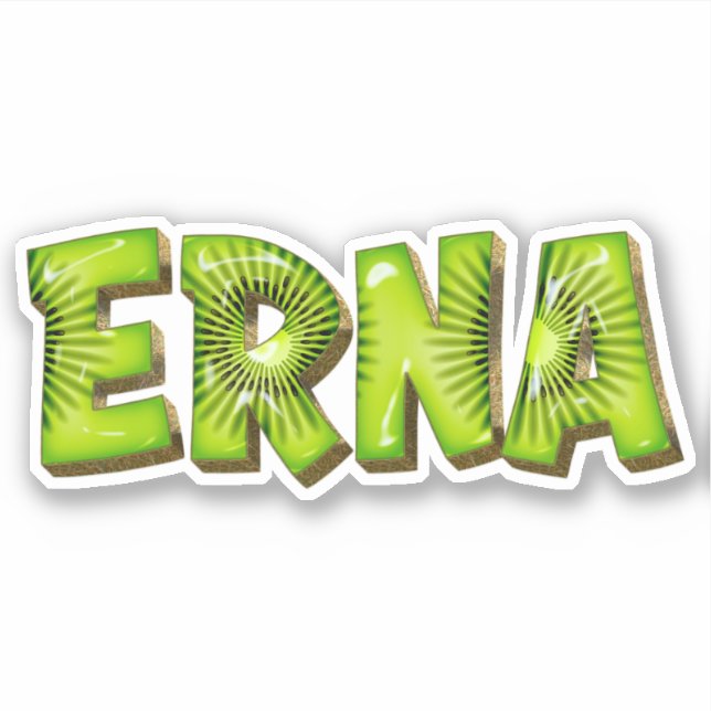 Erna Name Kiwi Design Sticker (Front)