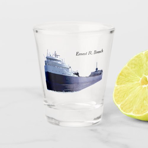 Ernest R Breech shot glass