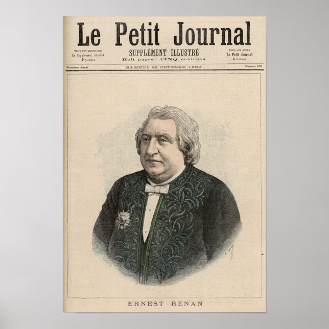 Ernest Renan Poster (Front)