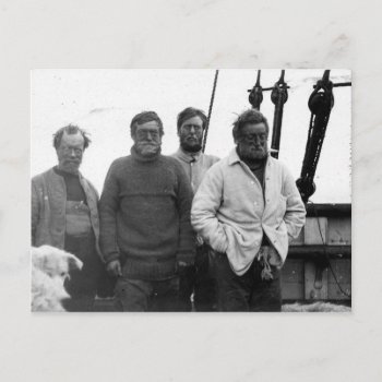 Ernest Shackleton And Crew Nimrod Antarctic Postcard by LiteraryLasts at Zazzle