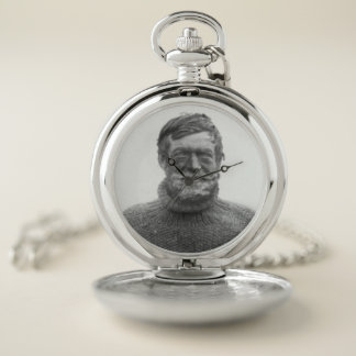 Ernest Shackleton Antarctic explorer leader beard Pocket Watch