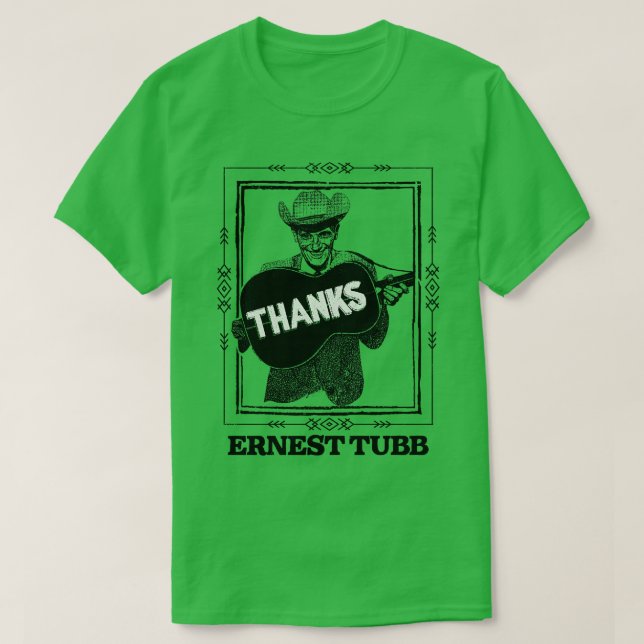 Ernest Tubb Retro Style Fan Design T-Shirt (Design Front)