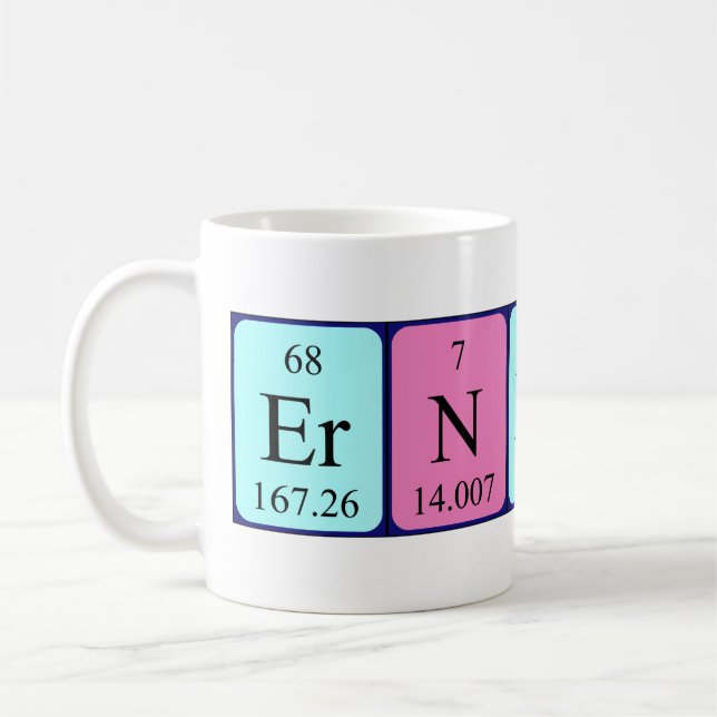 Ernestina periodic table name mug (Left)