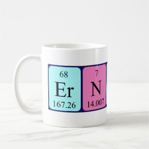 Ernesto periodic table name mug